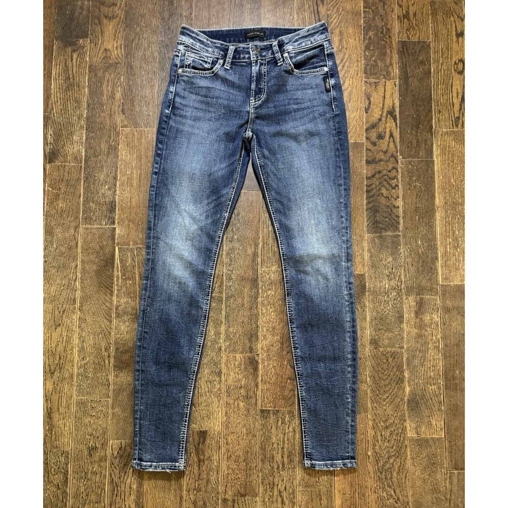 Silver Jeans Women's Size 4 (W27xL31) Avery Skinny Blue Low Rise